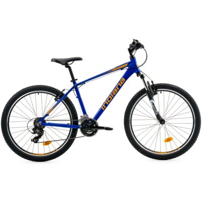 Rower górski MTB INDIANA X-Pulser 1.6 M15 26 cali męski Niebiesko-pomarańczowy