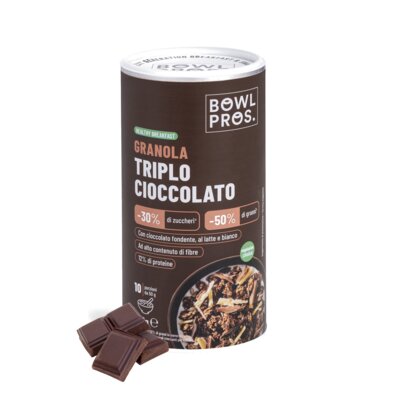 Granola BOWLPROS Potrójnie czekoladowa (500 g)