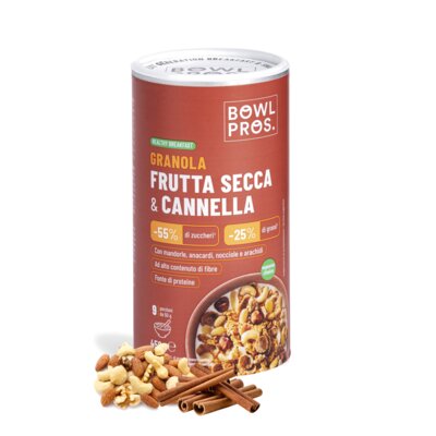 Granola BOWLPROS Orzechowo-cynamonowa (450 g)