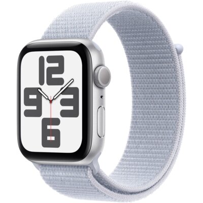 Apple Watch SE 2gen GPS 44mm koperta z aluminium (srebrny) + opaska sportowa (błękitny obłok) 2024