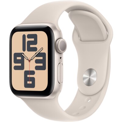 APPLE Watch SE 2gen GPS 40mm koperta z aluminium (księżycowa poświata) + pasek sportowy rozmiar M/L (księżycowa poświata)