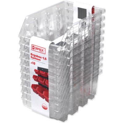 Zestaw pojemników QBRICK Regular Ergobox 1.5 System Transparentny (10 szt.)