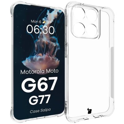 Etui BIZON Salpa do Motorola Moto G67/G77 Przezroczysty