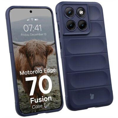 Etui BIZON Tur do Motorola Edge 70 Fusion Granatowy