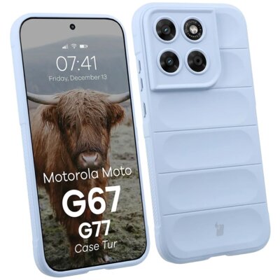 Etui BIZON Tur do Motorola Moto G67/G77 Jasnoniebieski