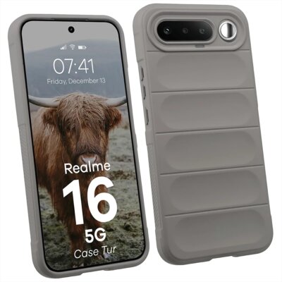 Etui BIZON Tur do Realme 16 5G Jasnoszary