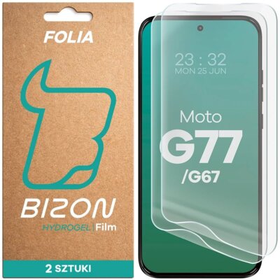 Folia hydrożelowa BIZON Film Hydrogel Front Duo do Motorola Moto G67/G77 (2 szt.)