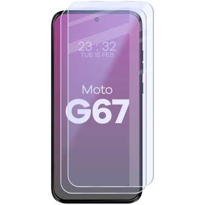 Szkło hybrydowe BIZON Hybrid Mule Duo do Motorola Moto G67 5G (2 szt.)
