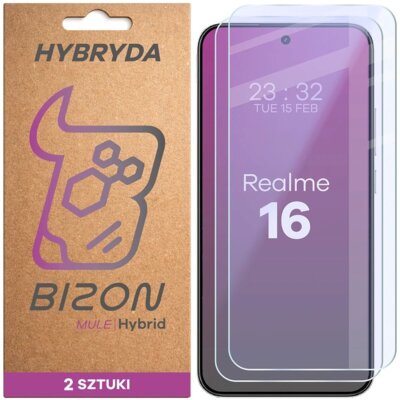 Szkło hybrydowe BIZON Hybrid Mule Duo do Realme 16 5G (2 szt.)