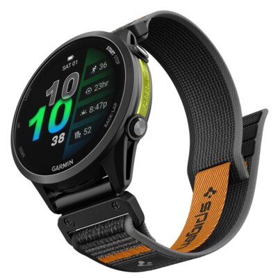 Pasek SPIGEN Athlex Air do Garmin Quickfit do koperty 45/47mm (szerokość paska 22 mm) Czarno-pomarańczowy