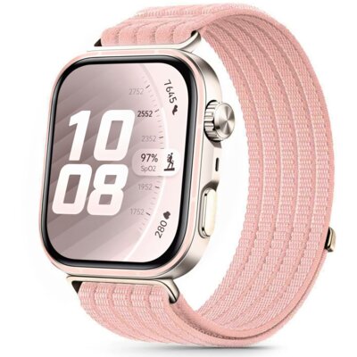 Pasek TECH-PROTECT Nylon Huawei Watch Fit 3/4/4 Pro/5/5 Pro Różowy