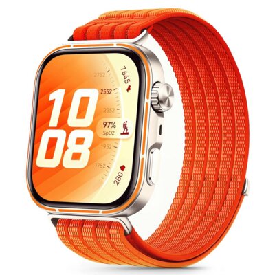 Pasek TECH-PROTECT Nylon Huawei Watch Fit 3/4/4 Pro/5/5 Pro Pomarańczowy