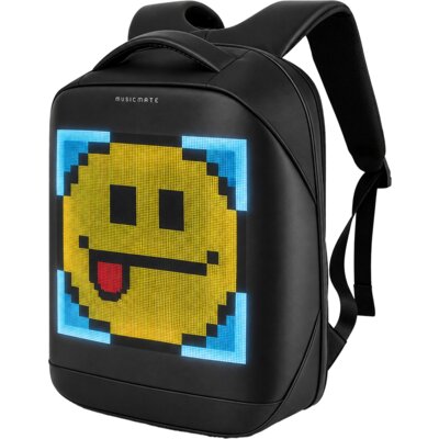 Plecak na laptopa MUSICMATE MM-BP10 StreetPixel 15.6 cali Czarny