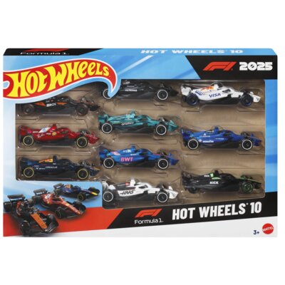 Zestaw pojazdów HOT WHEELS Formuła 1 Bolidy F1 JMM24 (10 szt.)