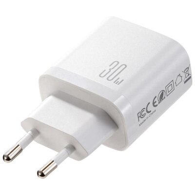 Ładowarka sieciowa JOYROOM JR-TG6 30W GaN Biały ładowarka do telefonu USB-C, USB-A, Lightning