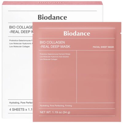 Maska do twarzy BIODANCE Bio-Collagen Real Deep Mask (4 sztuki)