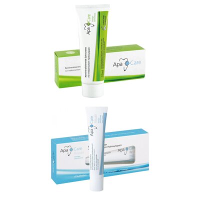 Pasta do zębów APACARE Remineralizująca 75 ml + Żel do remineralizacji zębów APACARE Repair 30 ml