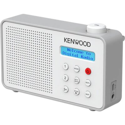 Radio KENWOOD CR-M25DAB-W Cyfrowe Przenośne Szaro-biały
