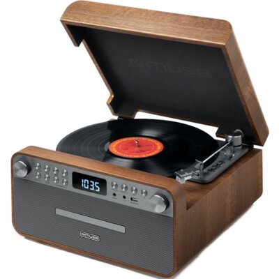 Gramofon MUSE MT-118AT Bluetooth USB Drewno