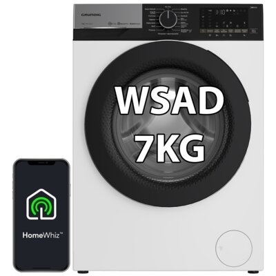 Pralka GRUNDIG GW5P57415WBPB kl.A 7kg 1400 obr WaterCare HomeWhiz SteamAssist