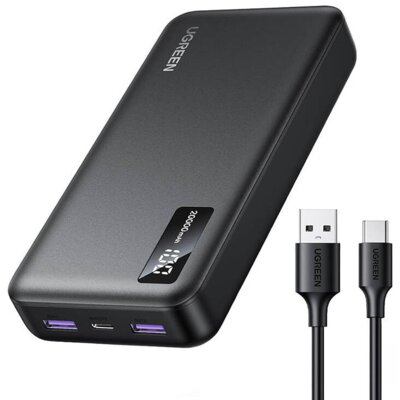 Powerbank UGREEN PB312 20000 mAh 20W Czarny + certyfikat CCC