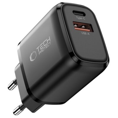 Ładowarka sieciowa TECH-PROTECT NCA65W-GAN 65W Czarny ładowarka do telefonu USB USB-C