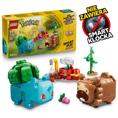 LEGO 72155 Pokémon SMART Play Bulbasaur i Bidoof z krzewem jagody