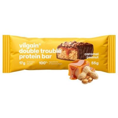 Baton proteinowy VILGAIN Double Trouble Protein Bar Orzeszki ziemne z solonym karmelem (55 g)