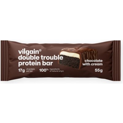 Baton proteinowy VILGAIN Double Trouble Protein Bar Podwójna Czekolada (55 g)