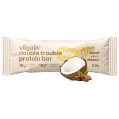 Baton proteinowy VILGAIN Double Trouble Protein Bar Kokosowo-migdałowy (55 g)