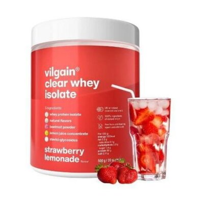 Odżywka białkowa VILGAIN Clear Whey Isolate Lemoniada truskawkowa (500 g) Bez cukru