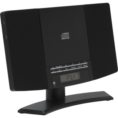 Wieża, System All in one DENVER MC-5220 Czarny, Odtw.CD, Tuner FM, Możliwość montażu na ścianie, Wejście AUX, Wyświetlacz LCD