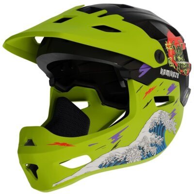 Kask KAMIKAZE Ronin Zielony Full Face (rozmiar L)