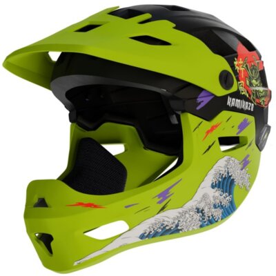 Kask KAMIKAZE Ronin Zielony Full Face (rozmiar S)