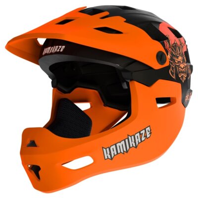 Kask KAMIKAZE Ronin Pomarańczowy Full Face (rozmiar S)