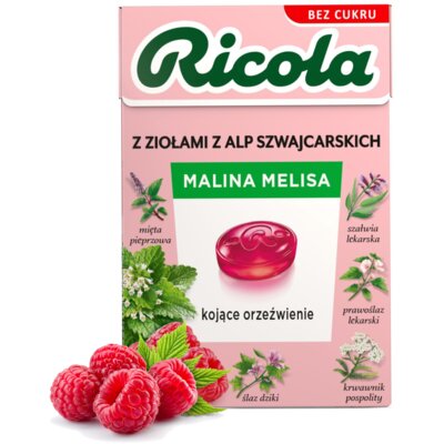 Cukierki ziołowe RICOLA Malina Melisa (27.5 g)
