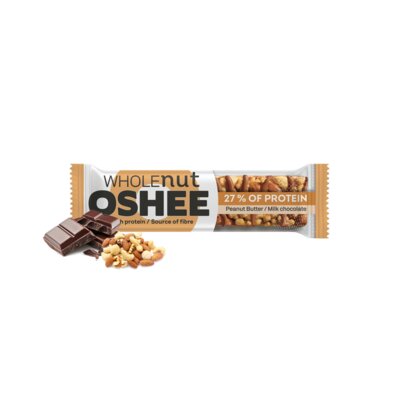 Baton proteinowy OSHEE Wholenut z orzechami masłem orzechowym i mleczną czekoladą (40 g)