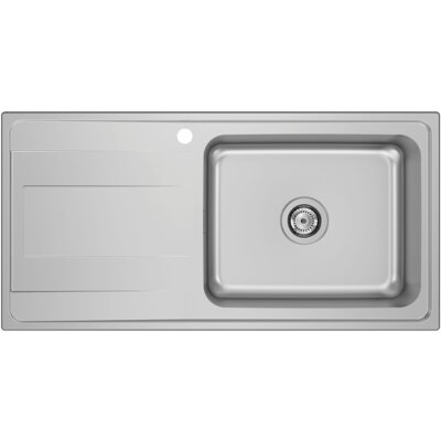 Zlewozmywak jednokomorowy z ociekaczem ROCA Budapest 100 A870N41000 Stal nierdzewna 50x100