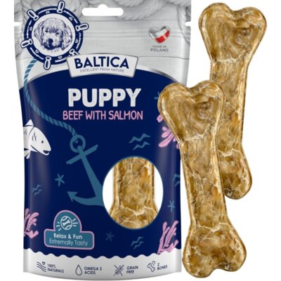 Przysmak dla psa BALTICA Puppy Kość z wołowiną i łososiem 140 g
