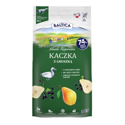 Karma dla psa BALTICA Smaki Regionów Adult Kaczka z gruszką M/L 3 kg