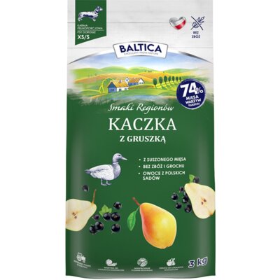 Karma dla psa BALTICA Smaki Regionów Adult Kaczka z gruszką XS/S 3 kg