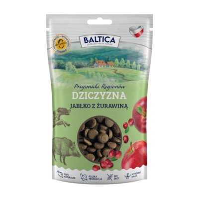 Przysmak dla psa BALTICA Przysmaki Regionów Dziczyzna z Jabłkiem i Żurawiną 100 g