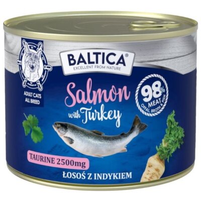 Karma dla kota BALTICA Excellent Łosoś z indykiem 185 g