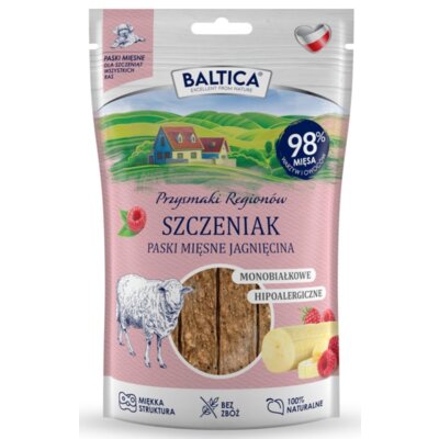 Przysmak dla psa BALTICA Mięsne paski Szczeniak Jagnięcina 90 g