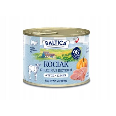 Baltica Smaki Regionów Kociak Mokra Karma Dla Kociąt Cielęcina Indyk 185g