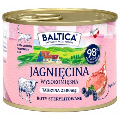 Karma dla kota BALTICA Smaki Regionów Jagnięcina 185 g