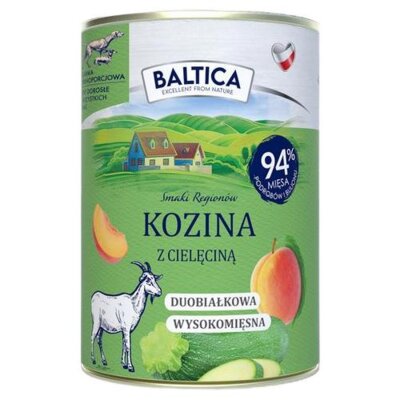 Karma dla psa BALTICA Smaki Regionów Kozina z cielęciną 400 g