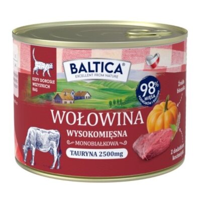 Karma dla kota BALTICA Smaki Regionów Wołowina z wątróbką 185 g