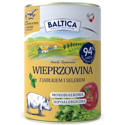 Karma dla psa BALTICA Smaki Regionów Wieprzowina z jabłkiem 400 g
