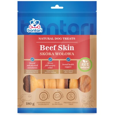 Przysmak dla psa BONTARI Skóra wołowa 180 g